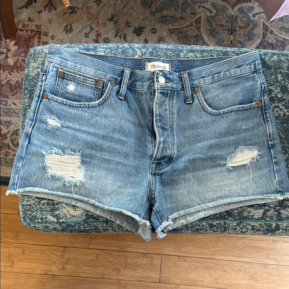 Madewell Women's Relaxed Blue Denim Shorts